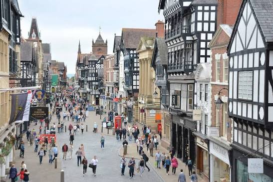 Chester city walls and River Dee