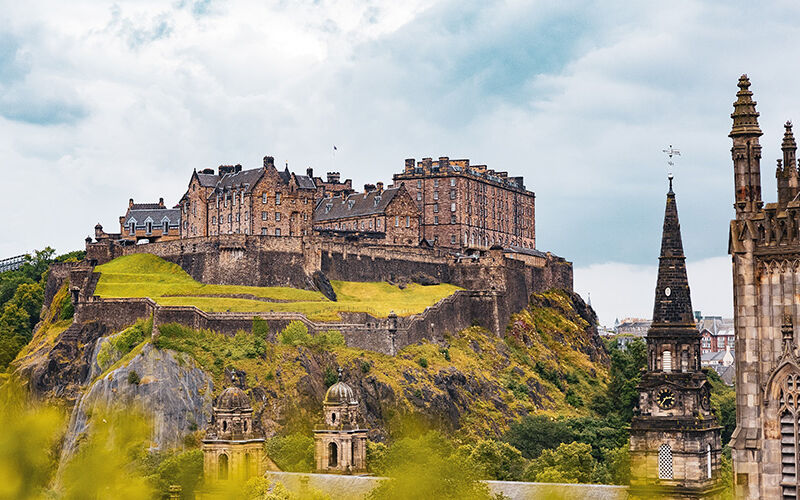 Edinburgh castle and Old Town